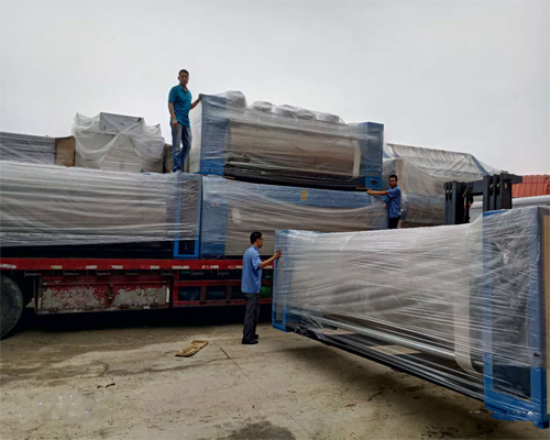 保定水洗廠設備送貨現場情況圖